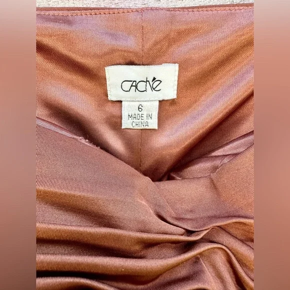 Y2K Cache Brown Beaded Cocktail Dress - Picture 5 of 5